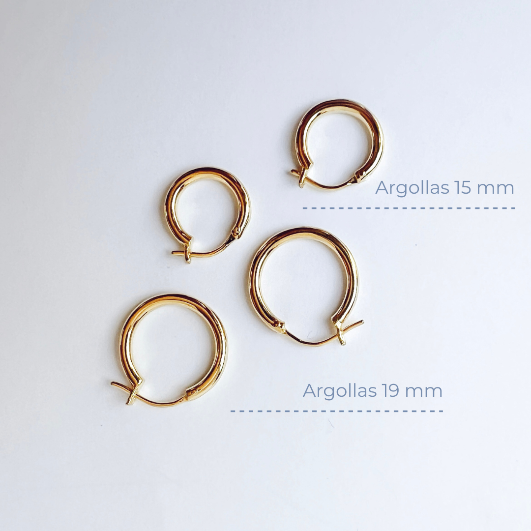 Argollas 15 mm Gold