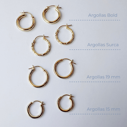 Argollas Surca Gold 20 mm